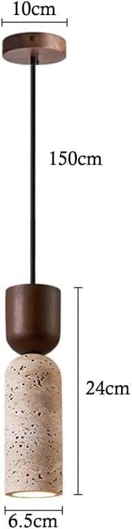 Lámpara Piedra Natural Travertino Acabado Oscuro Minimalista 6