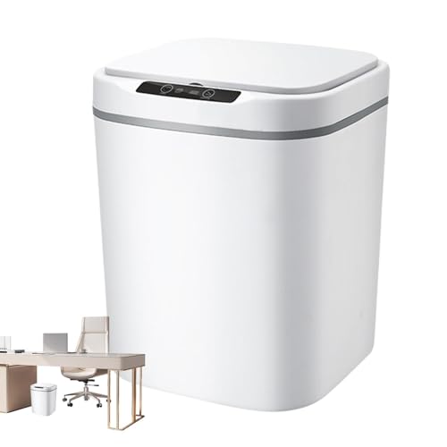 Poubelle automatique, poubelles automatiques sans contact, Poubelle électrique rectangulaire, réutilisable de 15 L, poubelle intelligente pour salon, cuisine, salle de bain, chambre à coucher