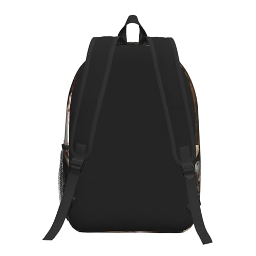 Sac à dos d'école mixte EdWal noir léger avec compartiments de rangement et motif chat