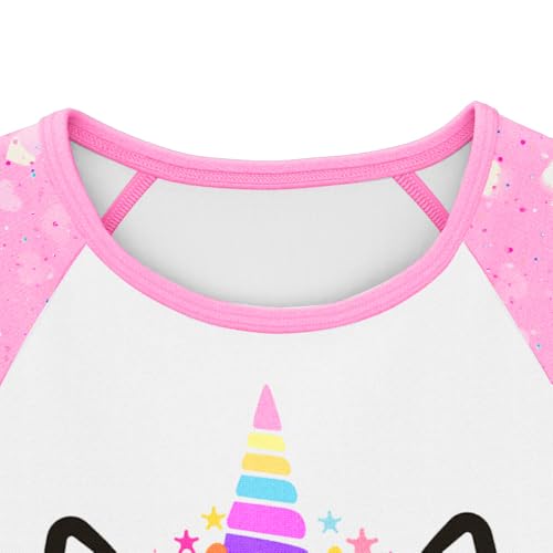 Image of LQSZ Matching Girls & Doll Pajamas Set for Toddler Girls Short Sleeves Cute Outfit Sleepwear