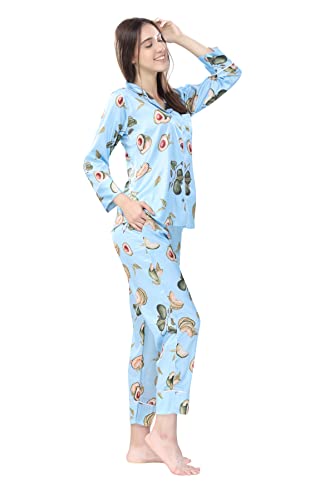 Image of PIU Women's Satin Full Sleeves Nightsuit Set