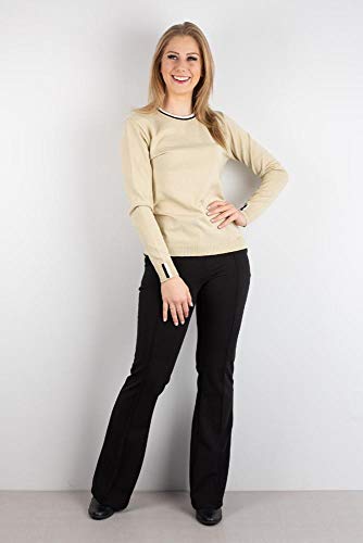 Blusa de malha manga longa Sumaré 31213 - Bege - P