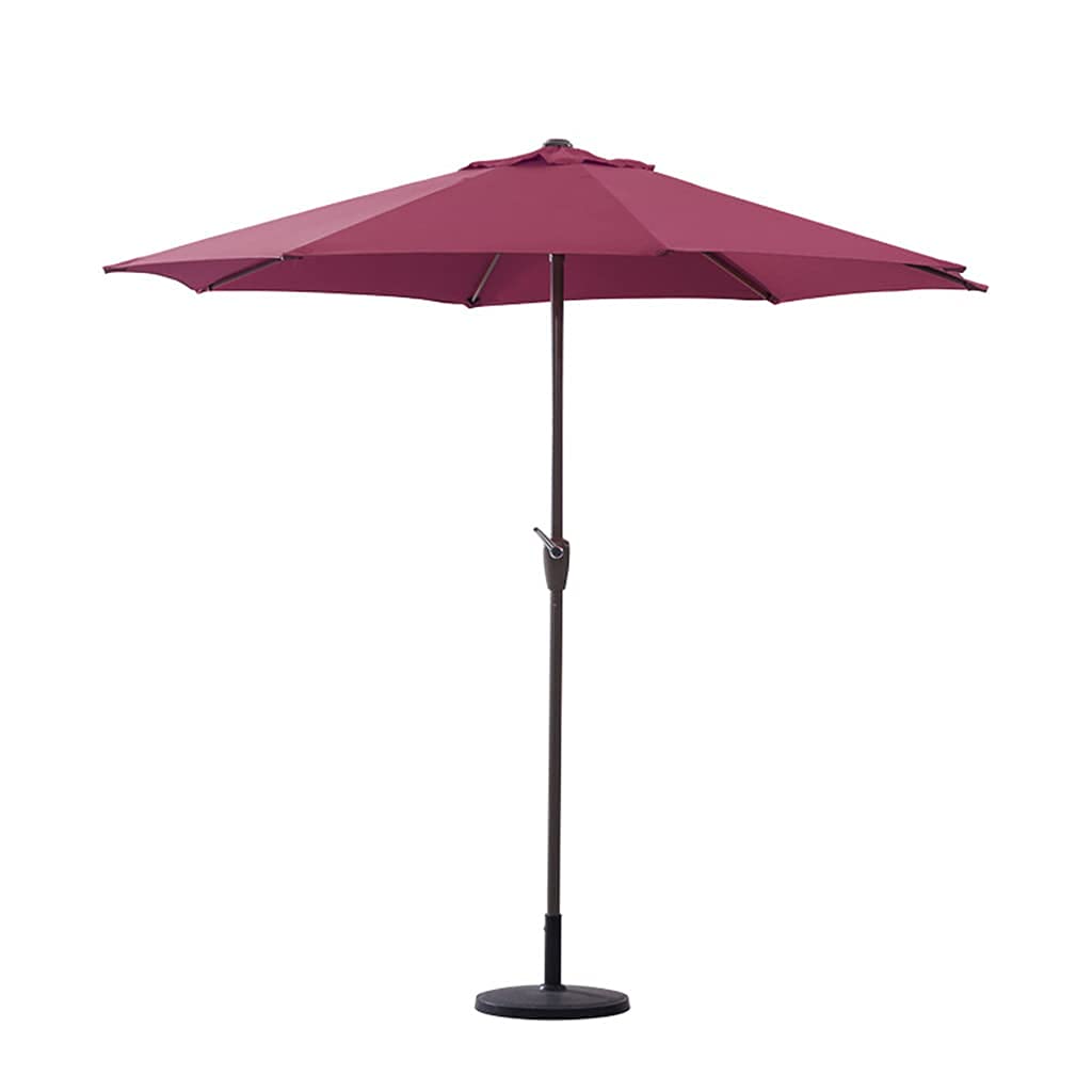 Parasol de aluminio CLSDRZC sombrilla de 270cm resistente con manivela para terraza y deck 8