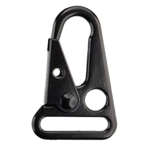 4 Pinces à bandoulière en métal noir pour sacs et ceintures Paracord Planet