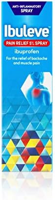 Ibuleve Pain Relief 5% Ibuprofen Spray, Anti-Inflammatory Relief for Joint Pain, Sprains, Backache, Muscular Pains and Sports Injuries, 35 ml