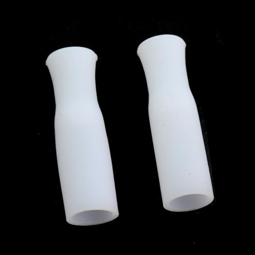 20 piezas de puntas de pitillo reutilizables de silicón blancas miniatura 4