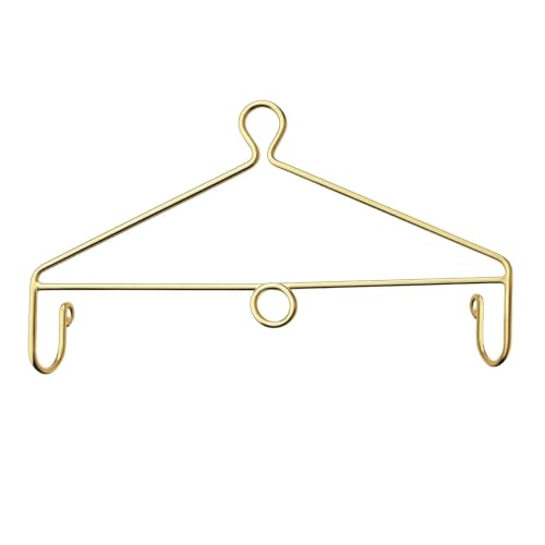 Image of Combo Set Baby Cradle Spring and Hanger | Up to 15 Kg | for Swing Jhula Straight Hanging Spring for, Thottil Hook Jhoola Palna (Gold, Center Hole)