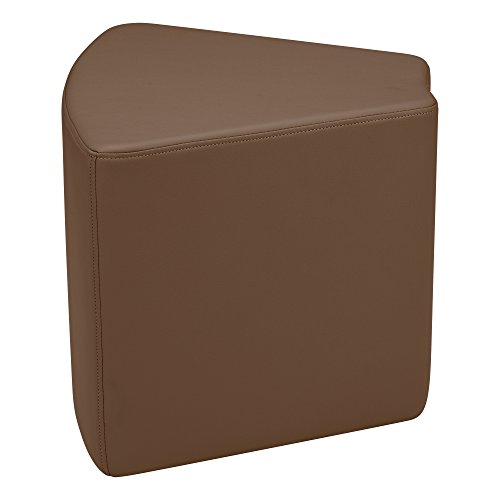 Image of Sprogs 18 inch H Structured Wedge Stool -Flexible Modular Collaborative Soft Seating for Office, Home, Lounge and School Classrooms with Durable Frame & Set of 2 inch Casters Add-on -Chocolate