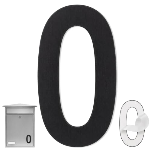 Numero 9 casa, Número Nueve hogar, Número 9 para puerta, Número para pared, Número 9 buzón, Acero inoxidable 304, 75 mm alto x 47 mm ancho, Adhesivo, Dorado (Negro, 10.2, Centímetros, Numero 8)
