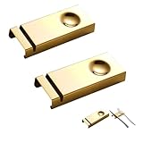 HSTWODE 2 Stück Edelstahl 304 MesserbäNkchen,StäBchenhalter,EssstäBchen Rests FüR Esstisch,FüR Verschiedene Essensszenen,Es Kann Als Dekoration Auf Dem Esstisch Verwendet Werden (Gold-Stil 1)