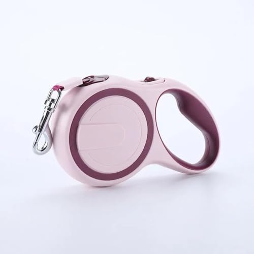 愛犬用 伸縮 巻き取り式ドッグ 犬用 自動巻き 噛み切れ防止 ドッグ お出かけ 散歩 滑り止め 全種類犬使用 中・小型犬対応,ベージュ,S (ワインレッド,5メートルロープ)