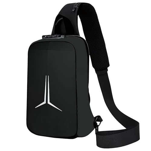 Anti Theft Crossbody Sling Bag Chest Bag Shoulder Bag for Travel and Hiking Cycling for Men and Women – Multifunctional Waterproof Sports Backpack, Adjustable Strap (Black)