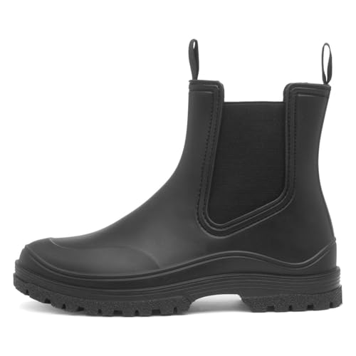 Lilley Womens Black Chelsea Ankle Welly - Size 8 UK - Black