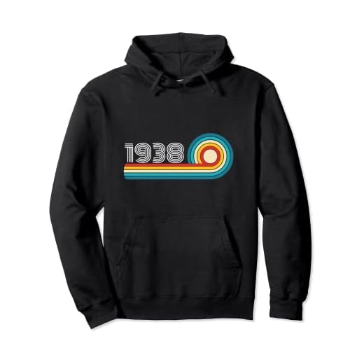 Vintage 1938 número de año de nacimiento retro divertido cumpleaños 1938 Sudadera con Capucha