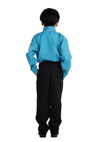 Image of Kaku Fancy Dresses Dance Costume Shinning Shirt With Bow Tie for Kids | Sequin Work School Annual Function & Theme Party's Shirt for Boys (ONLY SHIRT)