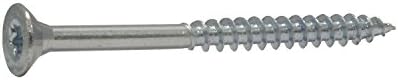 SECOTEC Spanplattenschraube TX | Senkkopf | 5,0x80 | verzinkt | Teilgewinde | 100 Stück