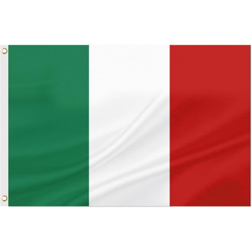 NJCXOLA 1 pcs Bandera palillo 90 * 150 cm Banderas Banderines de la República Italiana de, Bandera palillo, decoración del día Nacional del 2 de Junio, Barras Deportivas