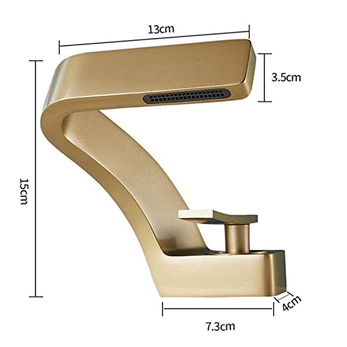 Grifo de lavabo cascada que evita salpicaduras molestas con control monomando suave 2