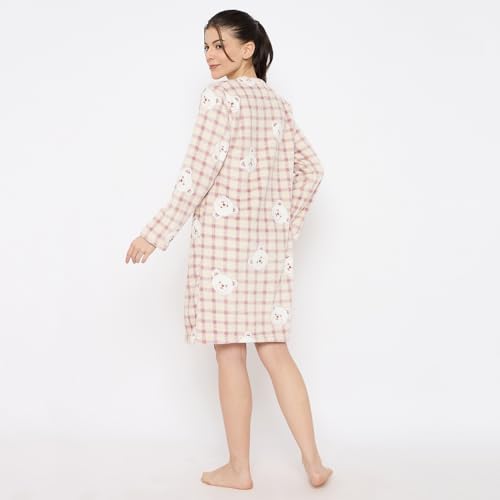 Image of CAMEY Women's Printed Nightgown, Long Sleeves, Nighty
