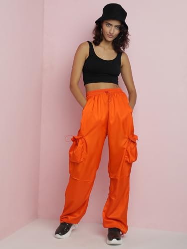 Image of KOTTY Women's High Rise Relaxed || Straight || Joggers Fit Cargo's for Pants || Trousers