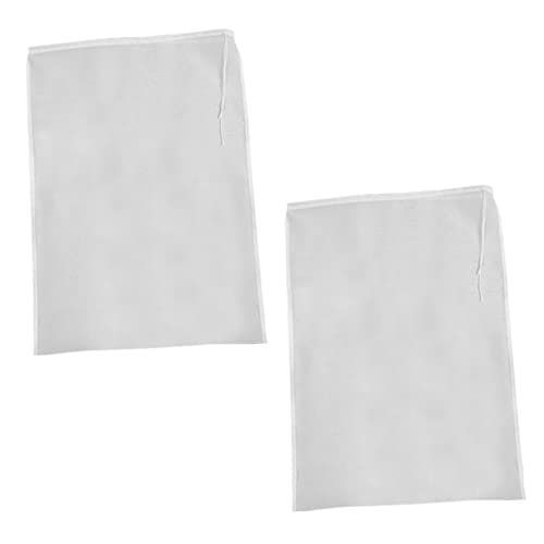 Garneck 2pcs Mesh Filter Bags Drawstring Fruit Vegetable Wine Strainer Bag Quality Nylon Easy to Use Food Grade Fine Mesh