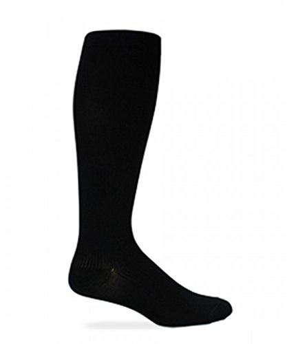 Image of Jefferies Socks Firm Support Over the Calf Compression Dress Socks, Large 12-14, Black