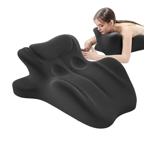 Couple Pillow for Intimacy – 27° Lift Wedge Memory Foam for Deep Position Support, Better Posture & Comfort – Intimate Positioning for Couples (Black)