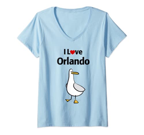 Mujer Me encanta Orlando Camiseta Cuello V