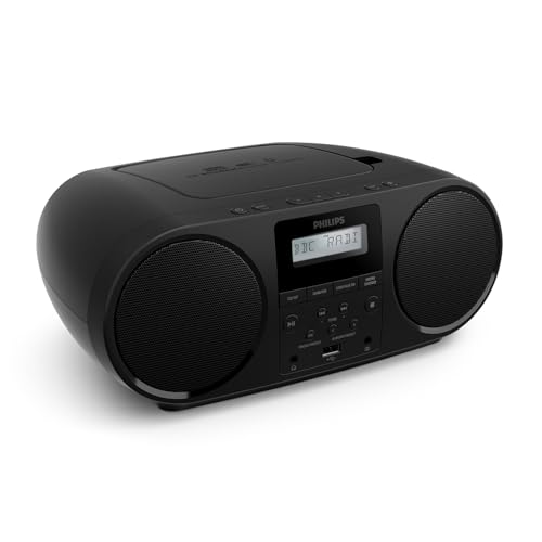 Philips TAZ6000 Multifunktions-CD-Spieler mit DAB+-/FM-Radio, Bluetooth 5.4, USB, Dynamic Bass und 3,5 mm Kopfhörerbuchse
