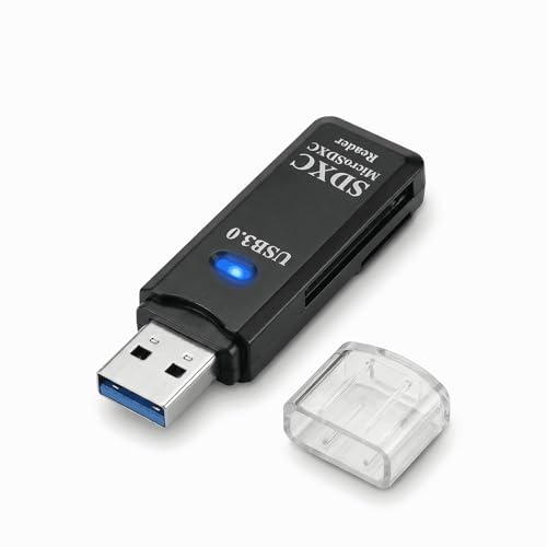 Leitor de Cartão USB 3.0 para Micro SD SDHC SDXC 5Gbps, Adaptador de Alta Velocidade Compatível com Windows, Mac e Linux