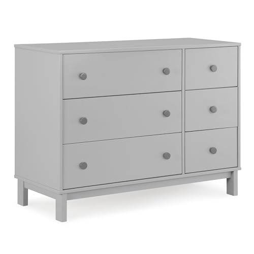 Image of GAP babyGap Legacy 6 Drawer Dresser with Interlocking Drawers - Greenguard Gold Certified, Grey/Dark Grey