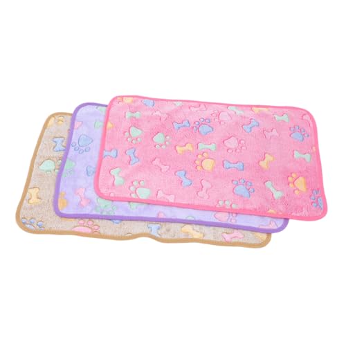 HYTROVE 3 Piezas para Mascotas para Perros de Cachorro Cama de Cachorro Juguete Frío Gel Gatito Mantas para Perros para Perros con diseño de Perro Franela