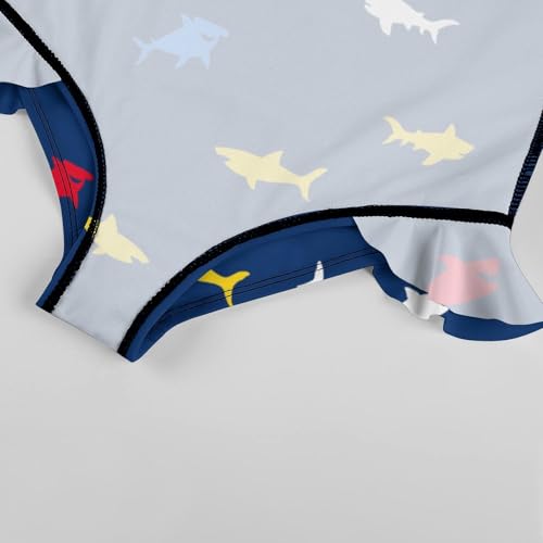 Image of Girls One Piece Swimsuit Lovely Cute Animals Ruffles Swimwear Bathing Suits 3-12 Years