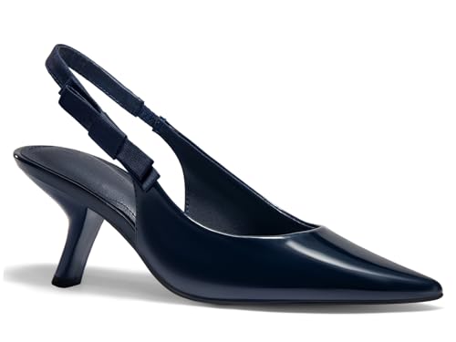 Coutgo Womens Slingback Kitten Heels Closed Pointed Toe Bowknot Patent...