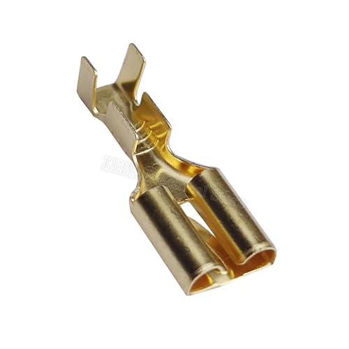 Terminal à ressort plat 6.3mm en laiton pressé antivibration pour bloc électrique