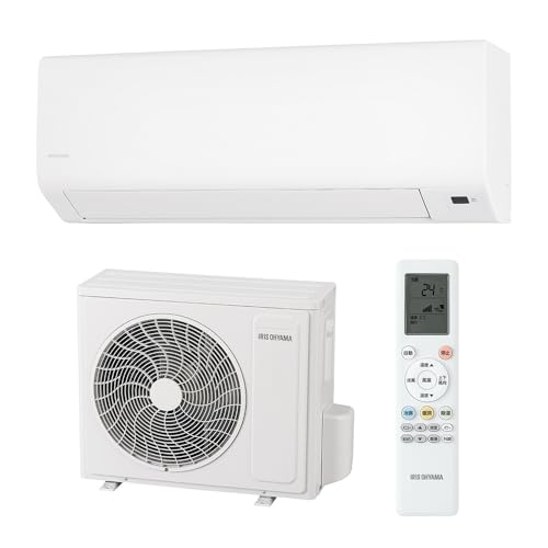 タイムセール商品6 - 【工事無し】 アイリスオーヤマ ルームエアコン 6畳 セパレートエアコン おやすみタイマー 内部洗浄機能 2.2kW IPF-2202S-W ホワイト