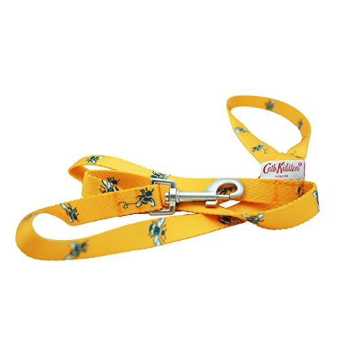 Cath Kidston - Correa para Perro pequeño, de Cuero Vegano, con Estampado de Abeja, Suave y Duradera, Ligera, Ajustable para Razas pequeñas y Cachorros, Correa de diseño Elegante para Mascotas