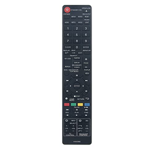 AULCMEET VXX3382 Replacement Remote Control Compatible with Pioneer HiFi Blu-Ray Recorder Home Cinema BDP-LX54 BDP-430 BDP-43FD BDP-41FD