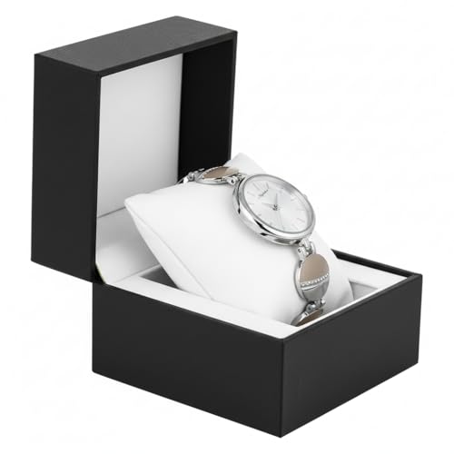 Image of STYLEDOSE Women's Elegant Silver-Tone Bangle Watch Women Analogue Wrist Watches for Women's & Girls&Ladies Diamond Studded Rosegold Stylish Bracelet Strap