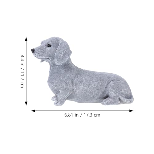 Angoily Standing Dachshund Figure, Sausage Dog Ornament, Resin Puppy Statue Dachshund Puppy - Image 4