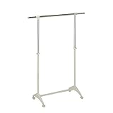 Honey-Can-Do Modern White Garment Rack GAR-03537 Chrome