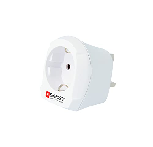KROSS | 1.500230-E | Europe vers Royaume-Uni | Adaptateur de voyage Europe vers Royaume-Uni - Tension et puissance : 100V - 1300W / 250V - 3250W - Protection anti-choc électrique