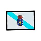 Parches Bordados Bandera Galicia con Colores Oficiales - Escudo bordado - Parches Moteros Bordados - Parches Militares, parche Galicia (Galicia)