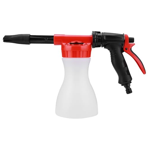 Wowlela Snow Foam Gun Sprayer, 900ml Snow Foam Pump Sprayer with Anti-Slip Handle, Adjustable Car Cleaning Lance for Soap Fertiliser Fit Universal Hose for Pets, Car Washing, Garden Watering