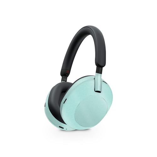 Image of MightySkins Glossy Glitter Skin Compatible with Sony WH-1000XM5 Headphones - Solid Seafoam | Protective, Durable High-Gloss Glitter Finish | Easy to Apply