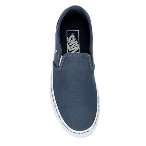 Vans Vans Unisex Asher Canvas Material Shoes - Checker Foxing Vintage in - Slip-On Style - Blue 7.5