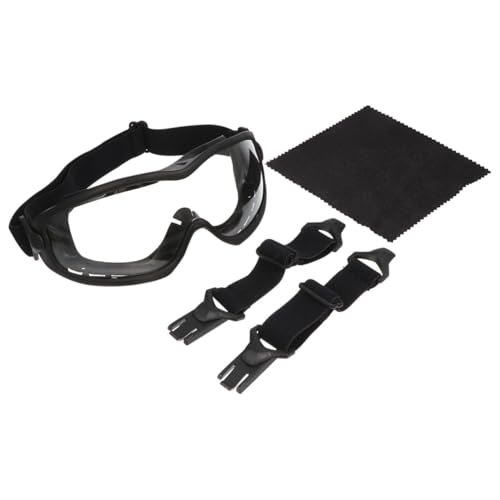 Lunettes de protection moto et randonnée TEHAUX en noir noir avec verres anti-lumière