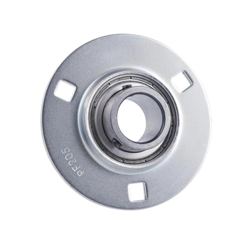 DINGGUANGHE 1PC SBPF205-16 Stamped Steel Housed Units 25.4mm Setscrew Locking 3-Bolt Flange Housing Bearing