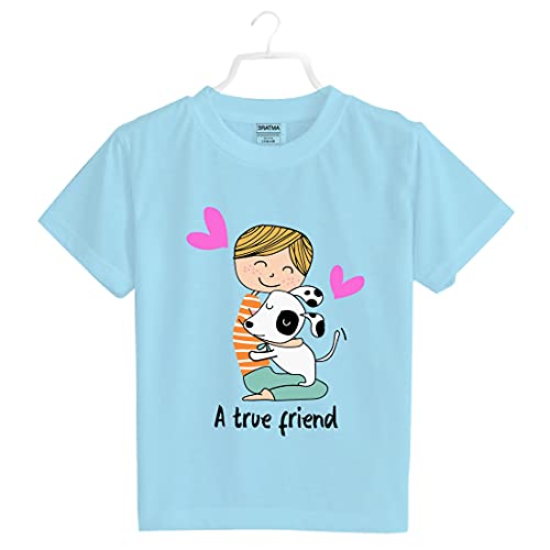 Image of Boys Regular Fit Cotton Tshirt Printed Tshirt for Friendship Day Tshirt for Friends