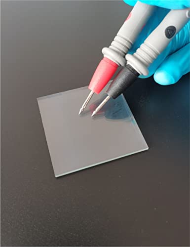 Image of FTO Coated Conductive Slides Glass 50x50mm 6~8 ohm /sq Cover Material Transparent Fluorine doped Tin Oxide SnO2 /F use for Lab R&D (9pcs /Package)